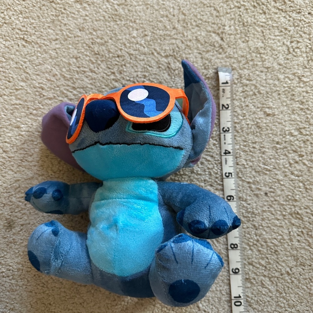 Disney Blue Stitch Plush with Orange Sunglasses - Picture 2 of 5